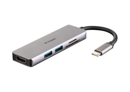 USB-C Hub 5-Port USB 3.0 mit HDMI und Card Reader