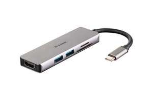USB-C Hub 5-Port USB 3.0 mit HDMI und Card Reader