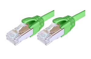 Patchdata Kupfer-Patchkabel Cat.6A S/FTP TPE Universal grün