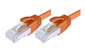Patchdata Kupfer-Patchkabel Cat.6A S/FTP TPE Universal orange