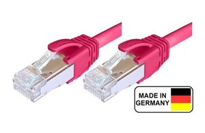 Patchdata Kupfer-Patchkabel Cat.6A S/FTP TPE erikaviolett "Made in Germany"