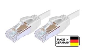 Patchdata Kupfer-Patchkabel Cat.6A S/FTP TPE grau "Made in Germany"