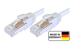 Patchdata Kupfer-Patchkabel Cat.6A S/FTP TPE weiss "Made in Germany"
