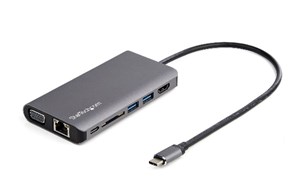 USB-C Dock 8-in-1 USB 3.0 mit HDMI, VGA, Ethernet und SD Kartenleser